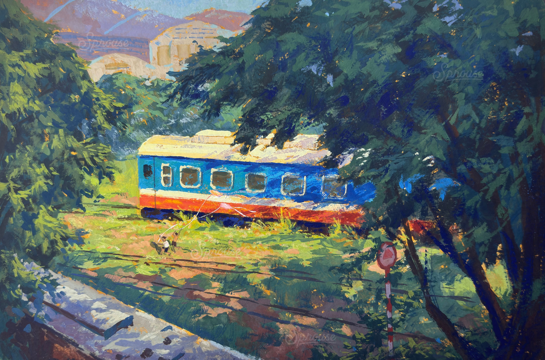 Các bước vẽ tranh màu gouache